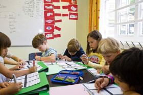 На занятиях