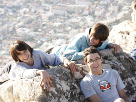 Студенты на Столовой горе в Кейптауне