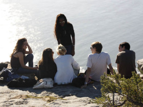 Студенты LAL Cape Town на пляже