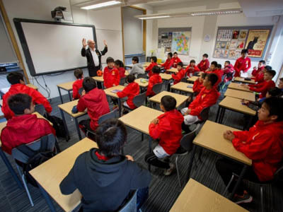 Учащиеся Manchester United Soccer School Rugby School на занятиях