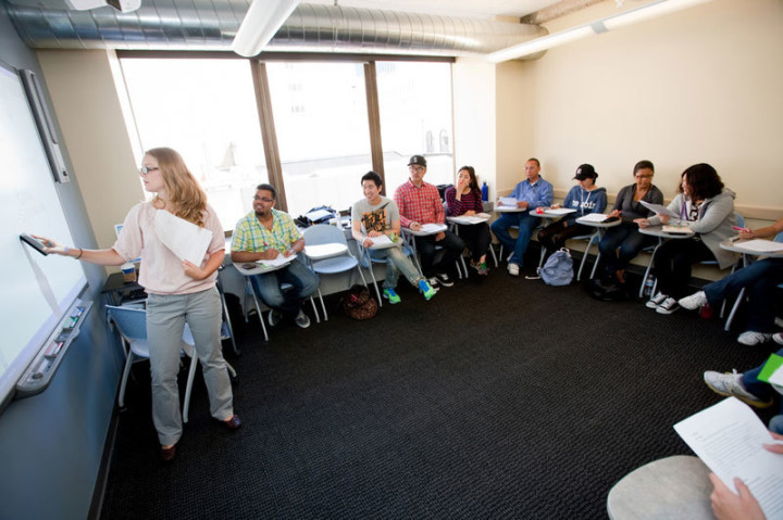 Студенты Embassy English San Francisco на занятиях