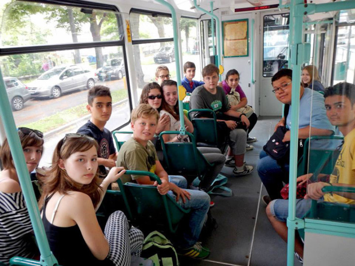 Студенты DID Deutsch-Institut Potsdam в автобусе