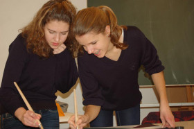 На занятиях