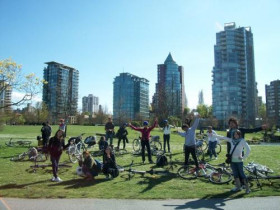 Cycling in Stanley park