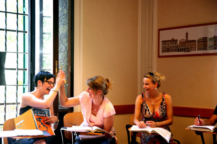 Студенты Torre di Babele на занятиях