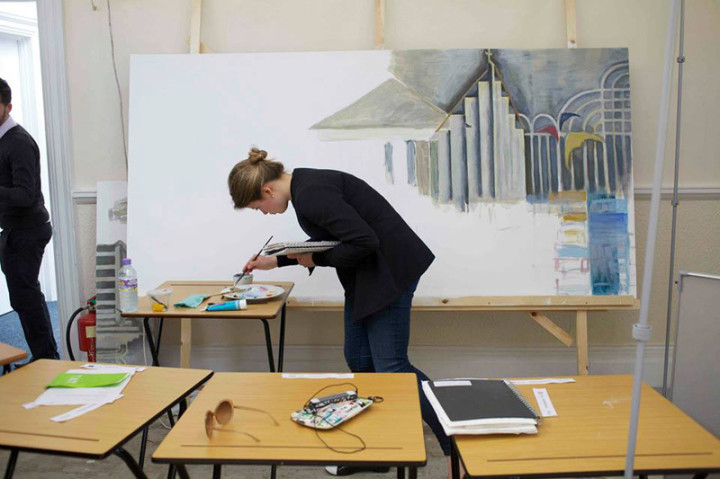 На занятиях живописью