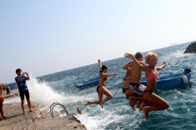 Студенты EC Malta на пляже