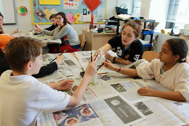 Студенты Leman Manhattan Preparatory School на занятиях