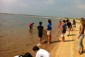 Студенты Ross School на пляже