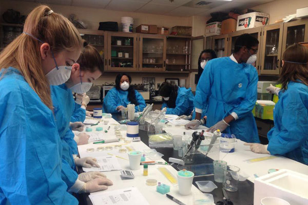 Студенты Ridley College на занятиях по химии