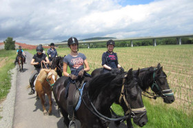 Студенты Institut Schloß Wittgenstein занимаются конным спортом