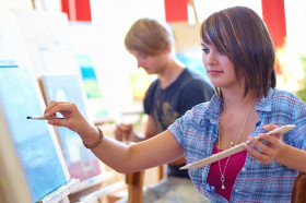 На уроке живописи