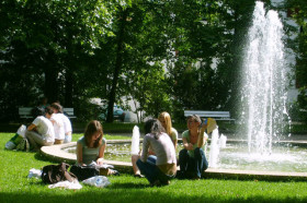 Отдых а городском парке