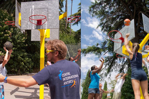 Студенты Center International d’Antibes Cannes играют в баскетбол