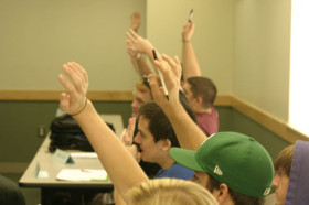 Студенты подготовительных курсов Widener University на занятиях