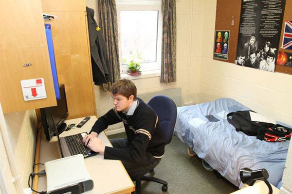 Жилая комната для студентов Aberystwyth University