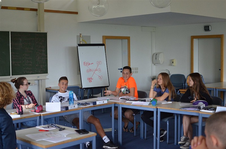 На занятиях