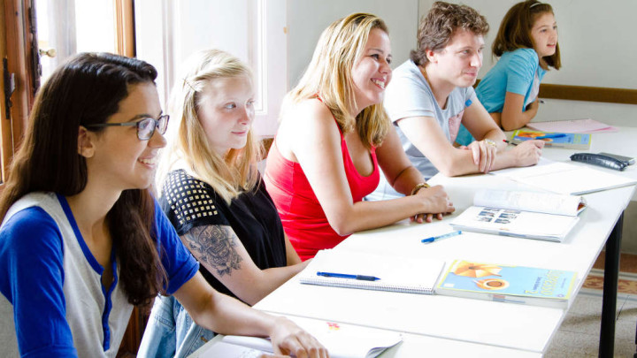 На занятиях