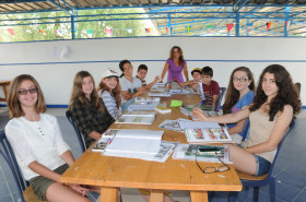 На занятиях