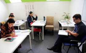 На занятиях