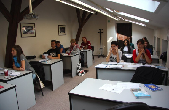 На занятиях