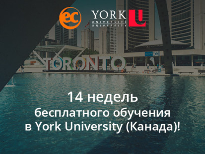 14 недель обучения в York University бесплатно!