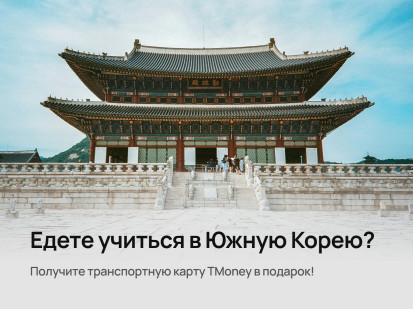 Едете учиться в Корею? Получите транспортную карту Tmoney бесплатно!